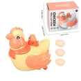 thumbnail image 1 of Juguete eléctrico para caminar gallina pato ponedora de huevos con luces sonido música para niños niñas, 1 of 7