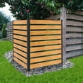 thumbnail image 6 of Lilypelle Air Conditioner Fence, 2-Panel Pool Equipment Enclosure, 48" W x 48" H Privacy Screens Fence Panels with Metal Stakes, Wood Trash Can Fence Privacy Fence Panel for Outside, 6 of 13