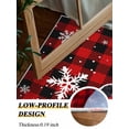 thumbnail image 4 of Christmas Snowman Area Rug for Bedroom 2.7x5 Ft Snowflake Berry Red Black Buffalo Plaid Super Soft fuzzy Throw Rug Non-Slip Fluffy Plush Indoor Floor Carpet for Living Room Nursery Home Decor, 4 of 8
