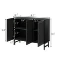 thumbnail image 2 of BOCVKENN Farmhouse Buffet Storage Cabinet with 3 Doors,Kitchen Sideboard with Storage and Metal Base,Coffee Bar Cabinet for Kitchen,Dining Room,Living Room, 2 of 7