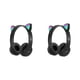 thumbnail image 1 of Moyic Auriculares con orejas de gato, auriculares para juegos de ordenador montados en la cabeza de dibujos animados, sonido estéreo negro 2Conjunto, 1 of 6