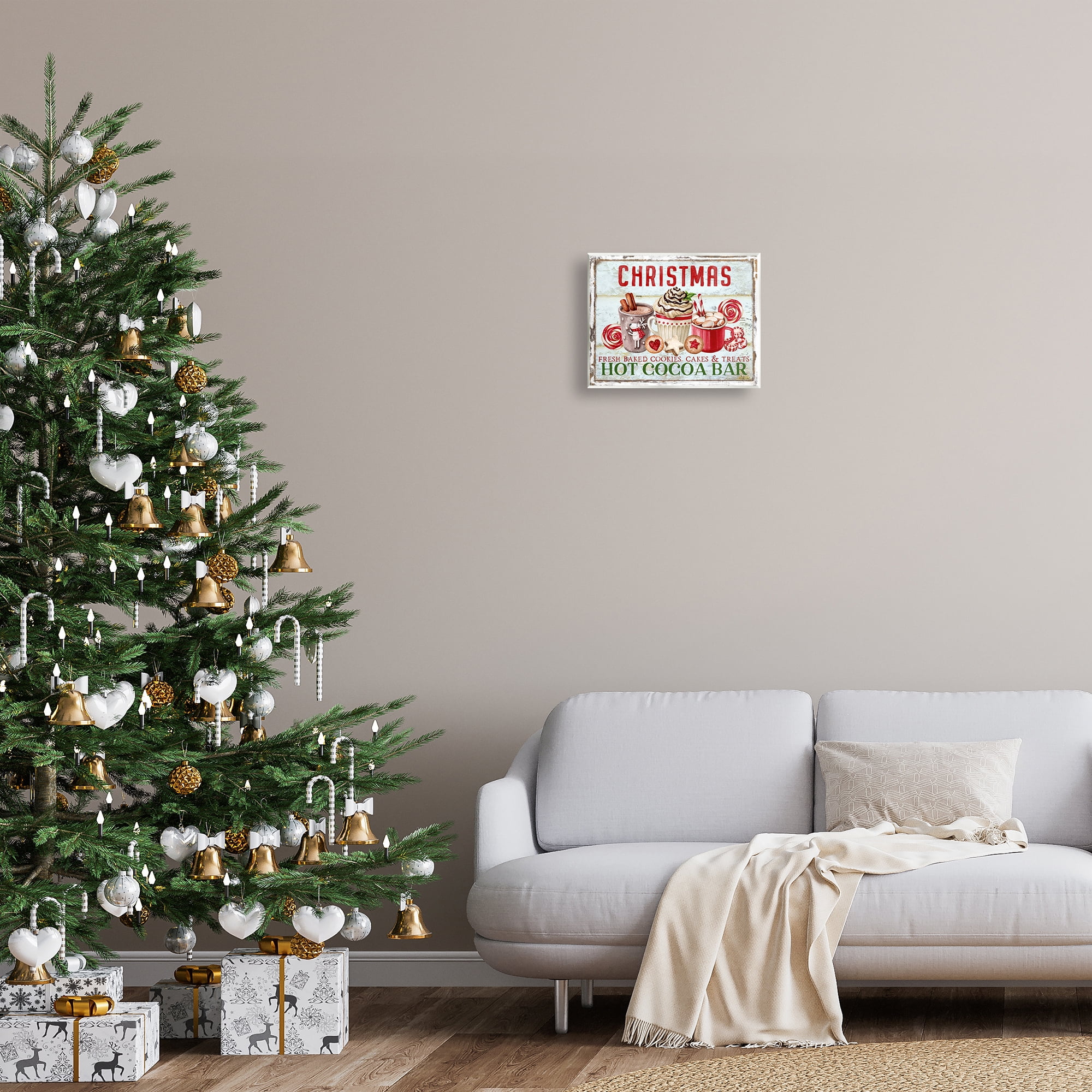 Stupell Industries Festive Hot Chocolate Holiday Painting Unframed Art Prints Wall Art, 14 x 11
