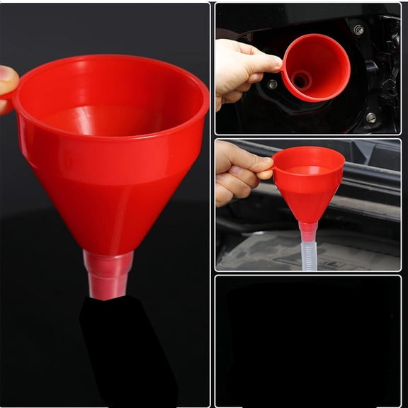 Plastic Oil Funnels for Automotive Use, Automotive Fuel Funnel with Long Hose for Gas Transfer,Oil, Gas & Fluid Funnels for Cars & Trucks, Multi-Purpose Use, Versatile