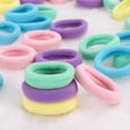 thumbnail image 2 of 500 Uds. Banda para el pelo para niña, banda elástica para el pelo de tamaño pequeño para bebé, banda para el pelo Multicolor para niños, Clip elástico de cola de caballo (Color caramelo) BRILLAR Rojo Verde, 2 of 5