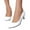 White, variant on Hinvhai Women Round Toe Low Heel Pumps Kitten Heels Closed Toe Dress Pumps Shoes Wedding Party Shoes Work Heels White 9(42)
