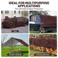thumbnail image 2 of Heavy Duty Tarp 16 x 12 ft, Waterproof Tarps with Grommets Every 19.7", 10 Mil Thick Protective Tarps Cover, Large Multi-Purpose Tarps for Home,Boats,Cars,Camping,Protective Cover, (Brown&Silver), 2 of 7