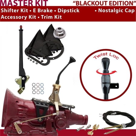 American Shifter TH400 Shifter Kit 8 in. E Brake Cable Trim Kit Dipstick for D62B2