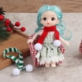 thumbnail image 4 of 5Pcs Red And White Mini Christmas Scarf Christmas Stripes Red Wine Bottle Knit Scarf Doll Cover Xmas Party Decoration Cover, 4 of 4