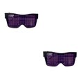 thumbnail image 1 of Bewildely ABS Bluetooth LED gafas fáciles de usar y cualquier fiesta LED gafas resplandecientes gafas LED fiestas rosa 2Conjunto, 1 of 1