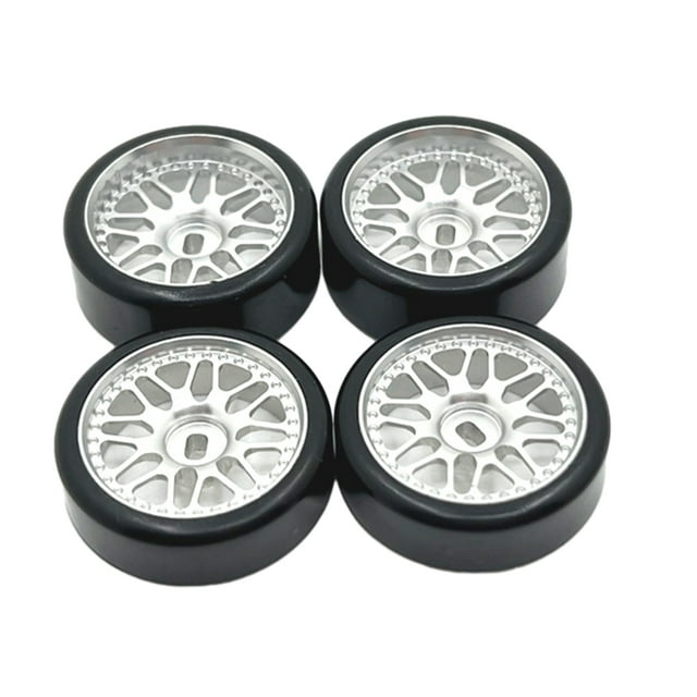 Llanta de Rueda de Metal Bewildely para Derrape Neumático de 27mm 4 Piezas