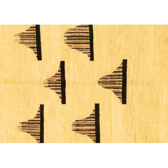 Ahgly Company Indoor Rectangle Solid Brown Modern Area Rugs, 5' x 7'