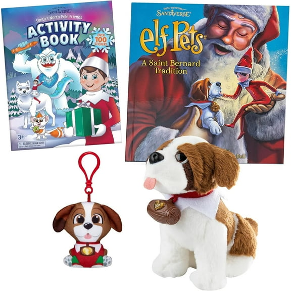 The Elf on the Shelf - St. Bernard Activity Set: A St. Bernard Tradition, St. Bernard Clip-On & Santa's Activity Book