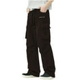 thumbnail image 1 of Weiqiqre Mens Work Pants Workout Joggers Stretch Sweatpants Hiking Drawstring Tactical Pants with Multi Pockets,Size M, 1 of 2