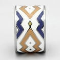 thumbnail image 4 of Luxe Jewelry Designs High Polished Zig Zag Design Stainless Steel Women's Ring with Multi Color, 4 of 4