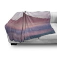 thumbnail image 3 of Mountain Soft Flannel Fleece Blanket, Abstract Illustration of Hill and Sandy Beach Ocean Scenery Nature Sky Summer Sea, Cozy Plush for Indoor and Outdoor Use, 50" x 60", Multicolor, by Ambesonne, 3 of 6
