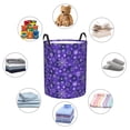 thumbnail image 4 of Daiia New Year Snowflakes Round Laundry Basket with Handles Thickened Waterproof Circular hamper,Dirty Clothes Storage Basket for Bedroom,Bathroom,College Dorm-, 4 of 6