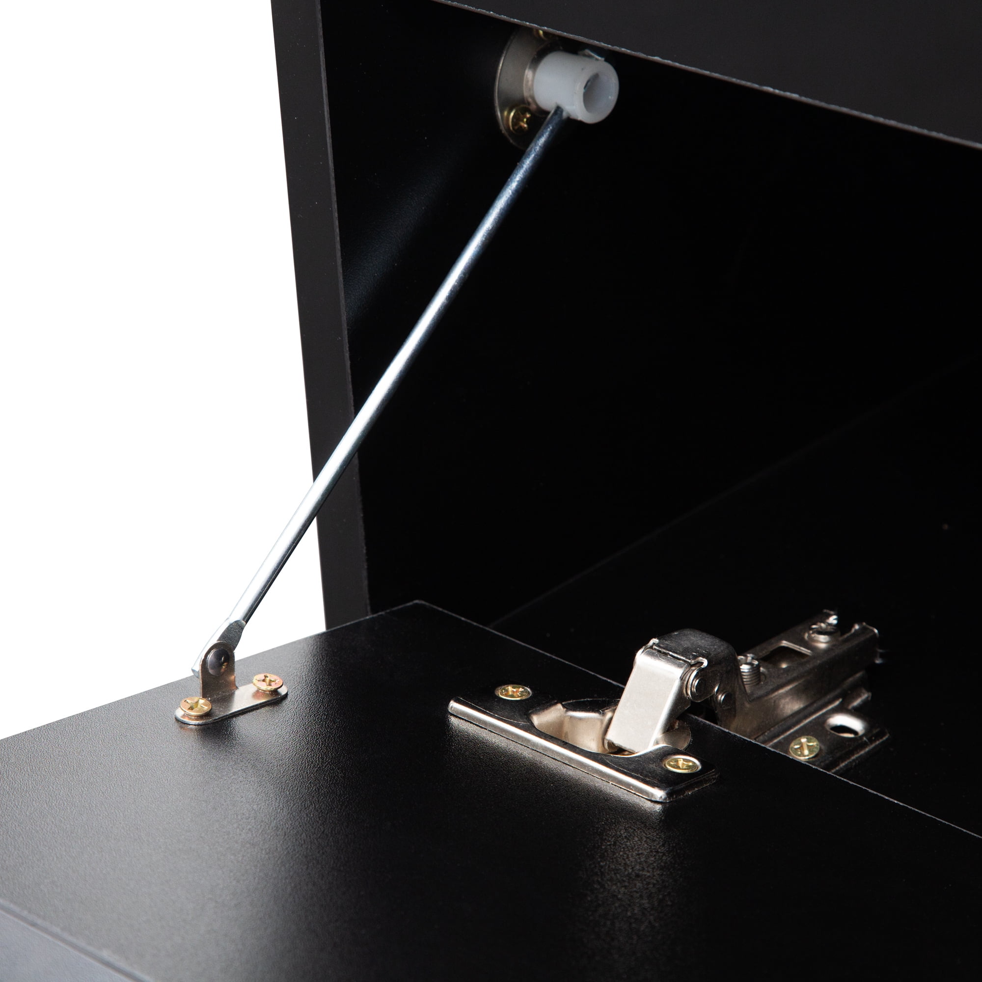 Aukfa Floating TV Stand Wall Mounted for TVs up to 70" with LED Light & Power Outlet,Black