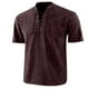 thumbnail image 1 of Playera Elvqul de Hombre Algodón Casual Vino Liso Manga Corta con Solapa, 1 of 3