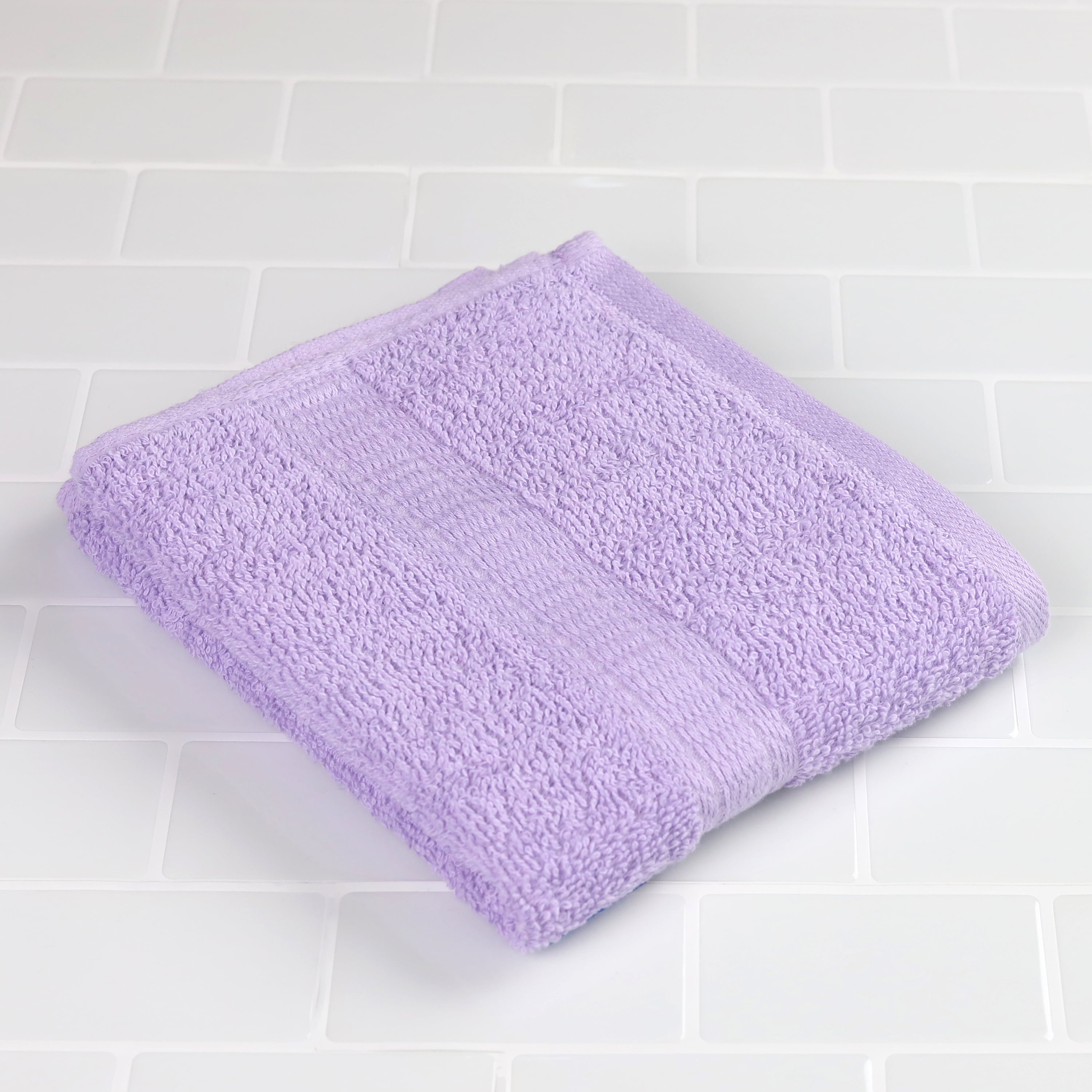 Mainstays Basic Hand Towel, Soft 100% Cotton and highly absorbent Hand Towel, Lavender