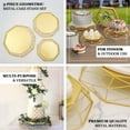 thumbnail image 4 of Efavormart Set of 3 | Gold Metal Geometric Cake Stand, Octagon Base Dessert Table Riser - 7"| 9"| 11", 4 of 10