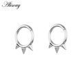 thumbnail image 1 of Alisouy 1pc 16G Cristal De Acero Inoxidable CZ Bisagra Septum Clicker Nariz Anillo Pezón Daith Oreja Hélice Cartlage Piercing Cuerpo Joyería, 1 of 4