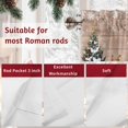 thumbnail image 7 of Christmas Snowman Valances for Windows, 42 x 18in, Squirrel Cat Winter Tree Snowflake Board Rod Pocket Kitchen Valance Curtain Light Filtering Window Treatments for Living Room Bedroom, 1 Panel, 7 of 7