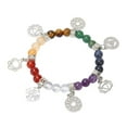 thumbnail image 2 of Yoga Bracelet, Lightweight Chakra Healing Crystals Bracelet Colorful Hand Cut Polished  For Work, 2 of 8