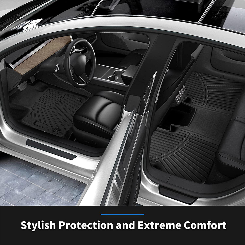 Floor Mats&Cargo Liner for Honda CR-V/CR-V 2023,All Weather Protection TPE CRV Cargo mats,4PCS 1st&2nd&3rd Row Full Set Floor Liners CRV 2023 Car Mats Accessories Black
