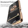 thumbnail image 5 of Compatible with Samsung Galaxy Z Flip 4 Case Silicone Protective Cover with Ring Holder Magnetic Kickstand Shockproof Folding Phone Case Soft TPU Bumper-Black, 5 of 9