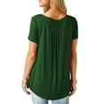thumbnail image 2 of Viworld Women Summer Tunic Tops Plus Size Casual Loose Top Blouse Solid T-Shirt S-5XL, 2 of 3