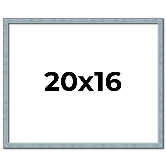 20x16 Frame Rustic Sky Blue Solid Wood Picture Frame | 0.75 Inch Moulding Width |Includes UV