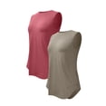 thumbnail image 2 of Rosvigor 2 Pack Womens Workout Tank Tops Lightweight Sleeveless Shirts for Women Loose Fit Tops for Athletic Running Tennis Yoga, 2 of 7