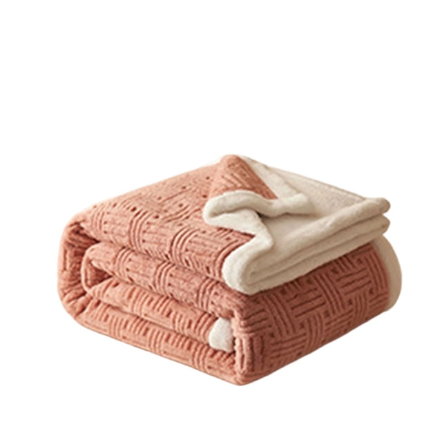 Pink Fleece Throw Blanket For Couch Soft Warm Fluffy Cream Solid Color 59X40 Inches 100 Polyester Decorative Giftable Blanket Year Round Use Pink