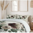 thumbnail image 4 of Ambesonne Monstera Duvet Cover Set, Boho Minimalist Floral, King, Pale Sage Green Blush, 4 of 6