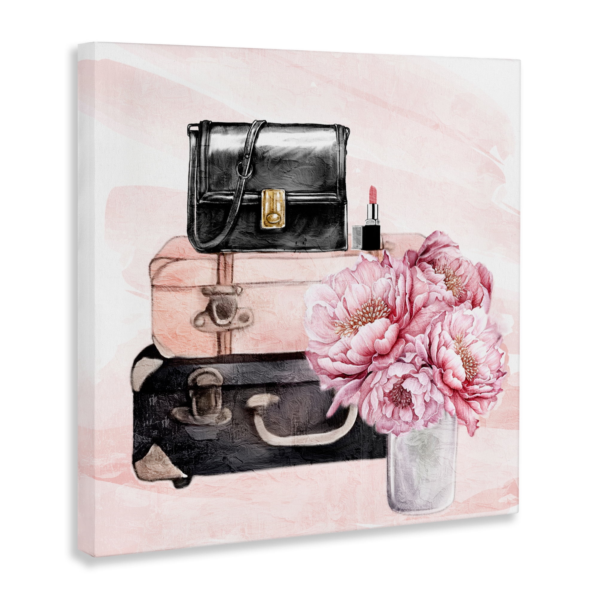 Stupell Industries Glam Time Stacked Bags Canvas Wall Art, design by Kim Allen
