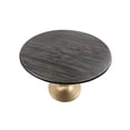 thumbnail image 3 of Alden Wood Top 40" Round Dining Table - Warm Black Top - Gold Base, 3 of 11