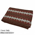 thumbnail image 5 of Safari Floor Pillow Lounger Cover, Animal Skin Stripes in Diamond Pattern Native Art, Nap Mat Printed Fabric Case for 5 Pillows, 88" x 27", Red and Brown, by Ambesonne, 5 of 5