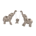 thumbnail image 4 of TISHITA Elephant Statue Desktop Decoration Ornament Artwork Resin Figurine Animal Sculpture for Office Home Bedroom Shelf Living Room B, 4 of 8