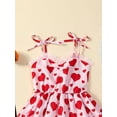 thumbnail image 5 of Bslissey Toddler Kids Girls Valentine's Day Cami Dress Sleeveless Heart Print Strap Tulle Patchwork A-line Dress Little Girls Sweet Casual Princess Dress 3T 4T 5T 6T, 5 of 8