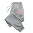thumbnail image 4 of DHFJKG Sweatpants Women Joggers Bowknot Print Athletic Pants Comfortable Elastic Waist Drawstring Soft Ankle-Tied Cozy Trousers, 4 of 4
