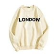 thumbnail image 3 of London Sweatshirts for Women 2025 Long Sleeve Crewneck Graphic Sweatshirt Pullover Tops Fall Winter Outfits Streetwear, 3 of 5