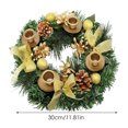 thumbnail image 2 of Christmas Advent Wreath Candle Holder for Table Centerpiece, Traditional Advent Calendar Wreath with Pine Cones Berries Bows and Balls, Holiday Decor for Xmas Mantel Fireplace Winter Home Decorations, 2 of 3