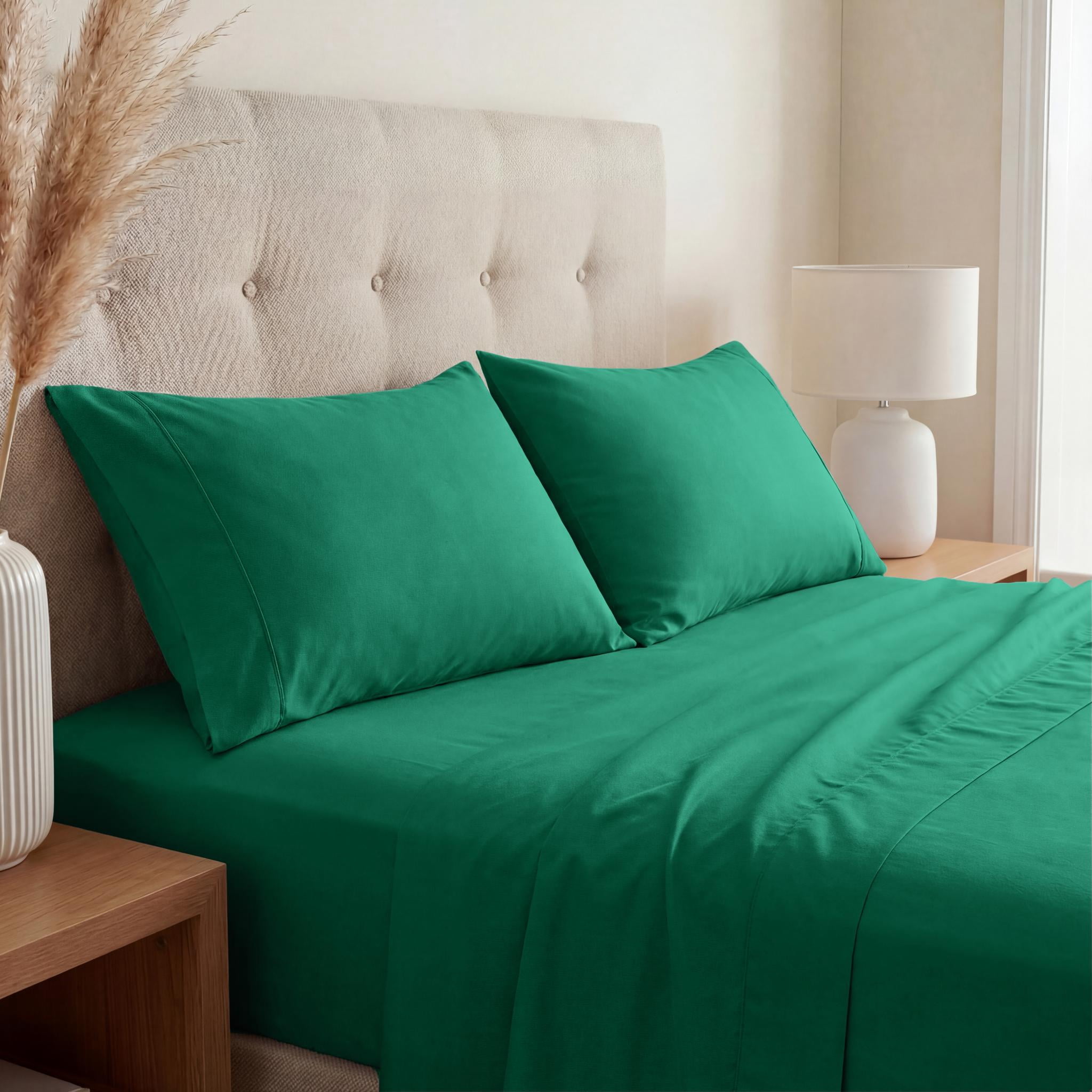 Superior Cotton Blend 800 Thread Count Sheet Set, Full, Hunter Green