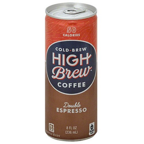 High Brew Cold Brew Double Espresso Coffee, 8 fl oz, (Pack of 12