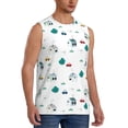 thumbnail image 2 of Balery Cartoon House Car Men's Sleeveless Muscle Shirts Workout Tank Top, Moisture Wicking, Odor Protection-Medium, 2 of 8
