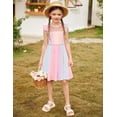 thumbnail image 6 of Arshiner Girls Dress Summer Ruffle Sleeve Mesh A Line Casual Party Dresses with Pockets, 6 of 6
