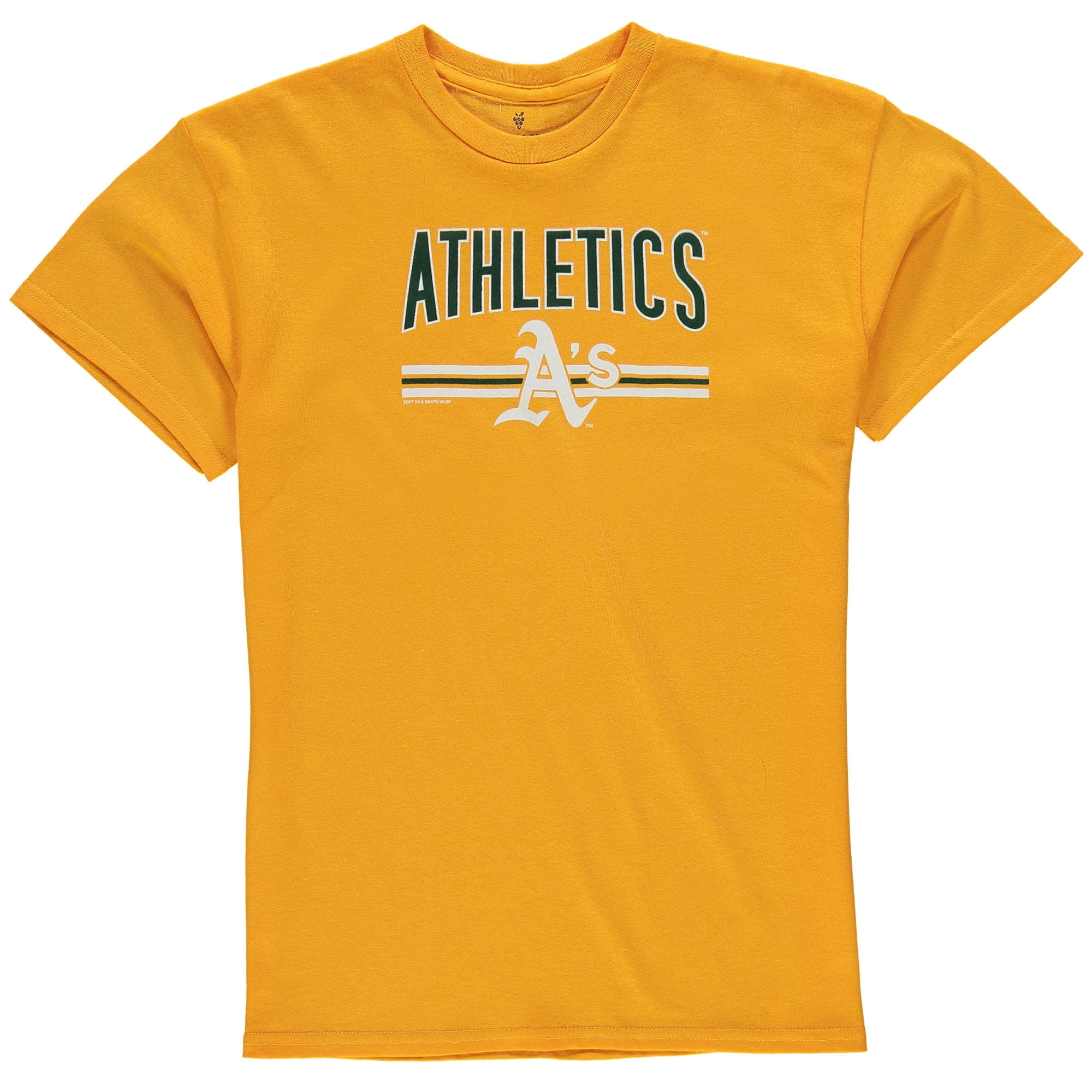 Youth Soft as a Grape Gold Oakland Athletics On Base Crew T-Shirt by SOFT AS A GRAPE