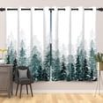 thumbnail image 2 of Watercolor Forest Decorative Window Curtains Green Forest Pine Trees Window Treatments Nature Landscape Blackout Drapes for Kitchen Bedroom Living Room Decoration-52"W x 45"L (Pack of 2), 2 of 7
