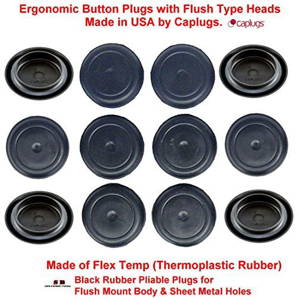 BPF- Flush Mount Black Plastic Body N Sheet Metal Hole Plugs - Size 1/4" To 4" E - Foto 9