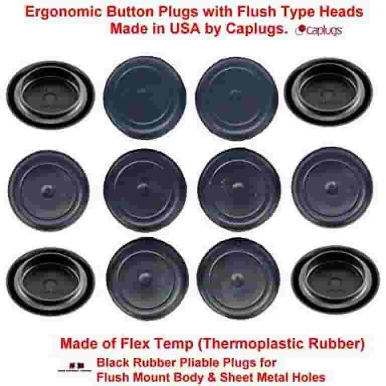 BPF- Flush Mount Black Plastic Body N Sheet Metal Hole Plugs - Size 1/4" To 4" E - Foto 9